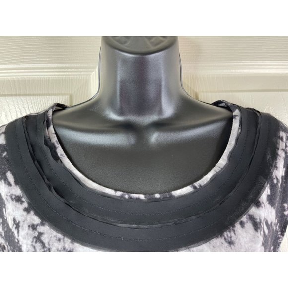 Ann Taylor Top Womens Sleeveless Black Multi Cotton Modal Round Neck Size Small - Picture 9 of 10